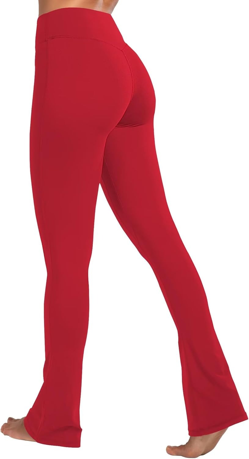 Sunzel High Waist Mini Flared Leggings for Women, Tummy Control Casual Flare Yoga Pants for Yoga Workout Gym