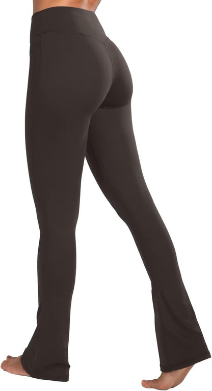 Sunzel High Waist Mini Flared Leggings for Women, Tummy Control Casual Flare Yoga Pants for Yoga Workout Gym