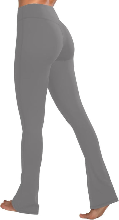 Sunzel High Waist Mini Flared Leggings for Women, Tummy Control Casual Flare Yoga Pants for Yoga Workout Gym