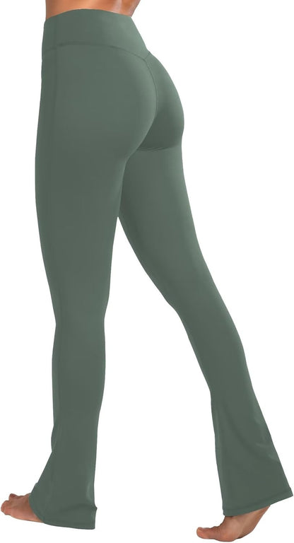 Sunzel High Waist Mini Flared Leggings for Women, Tummy Control Casual Flare Yoga Pants for Yoga Workout Gym