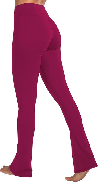 Sunzel High Waist Mini Flared Leggings for Women, Tummy Control Casual Flare Yoga Pants for Yoga Workout Gym