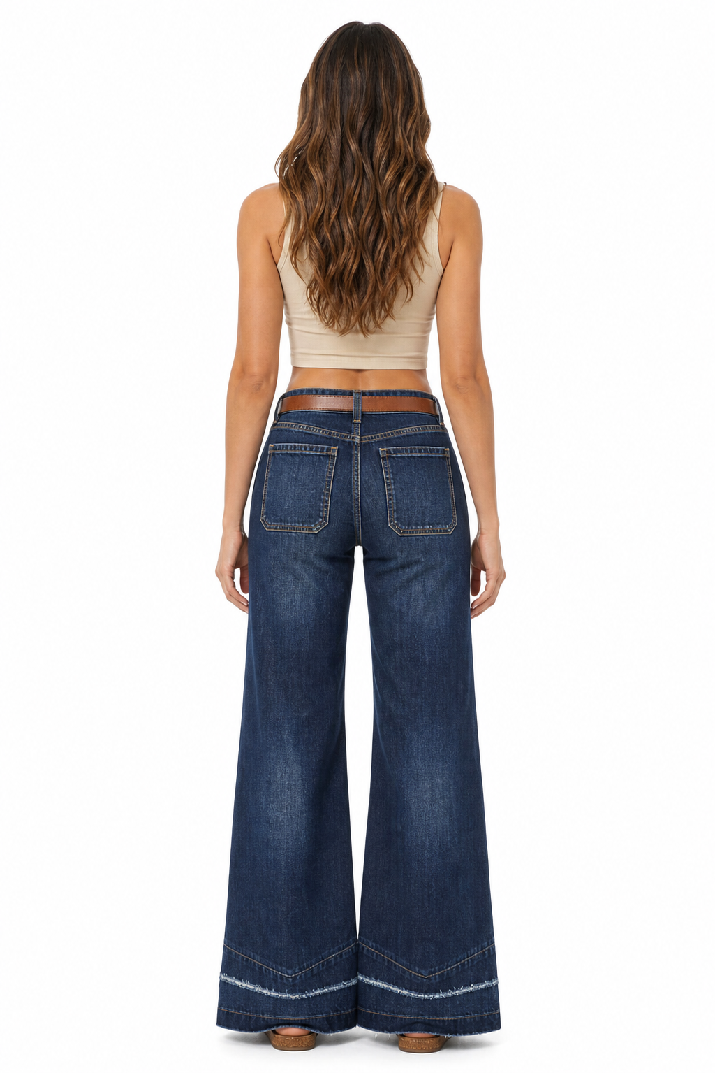 Sunzel Womens Washed Wide Leg Jeans High Waisted Denim Pants Belt Loop Pocket Smoothing Relaxed Vintage Jeans
