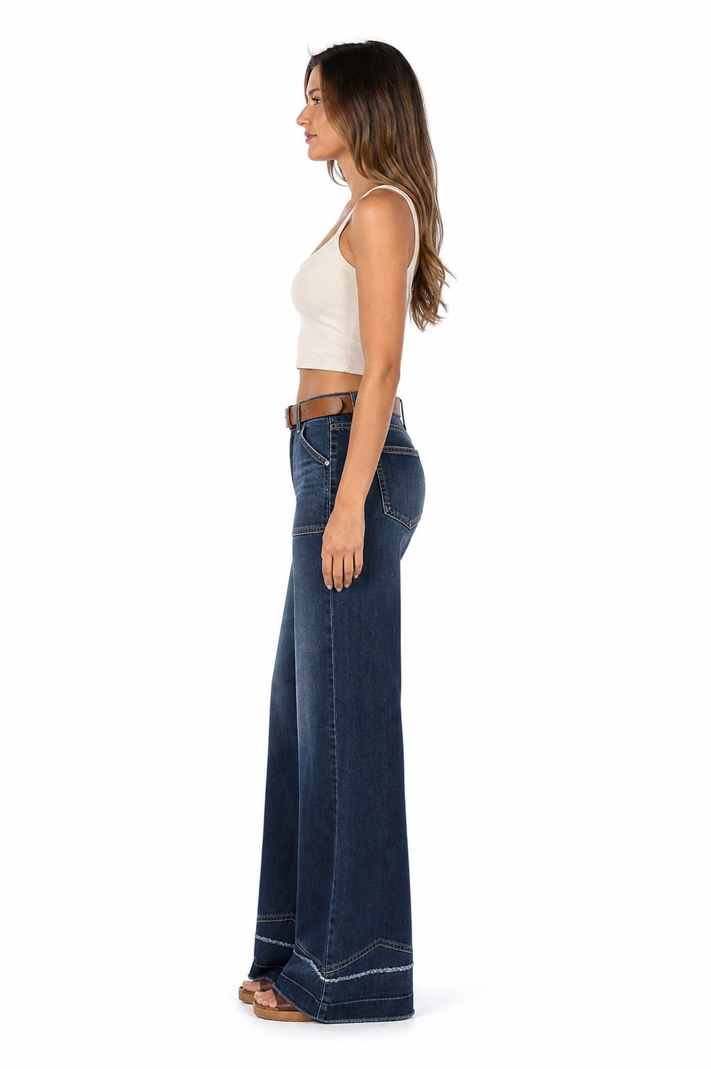 Sunzel Womens Washed Wide Leg Jeans High Waisted Denim Pants Belt Loop Pocket Smoothing Relaxed Vintage Jeans