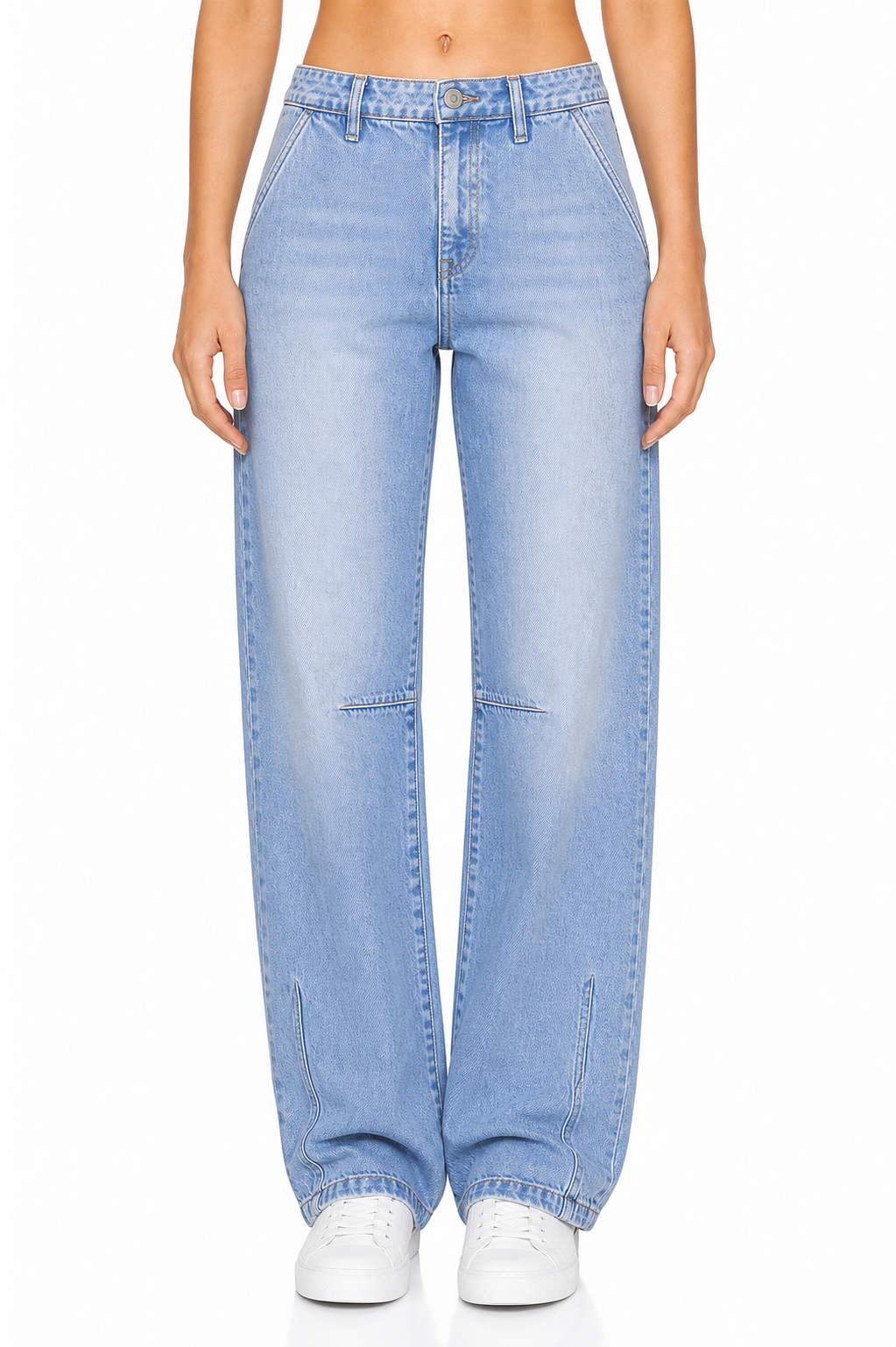 Sunzel Womens Cropped Wide Leg Jeans High Waisted Denim Pants Pocket Smoothing Relaxed Straight Casual Jeans