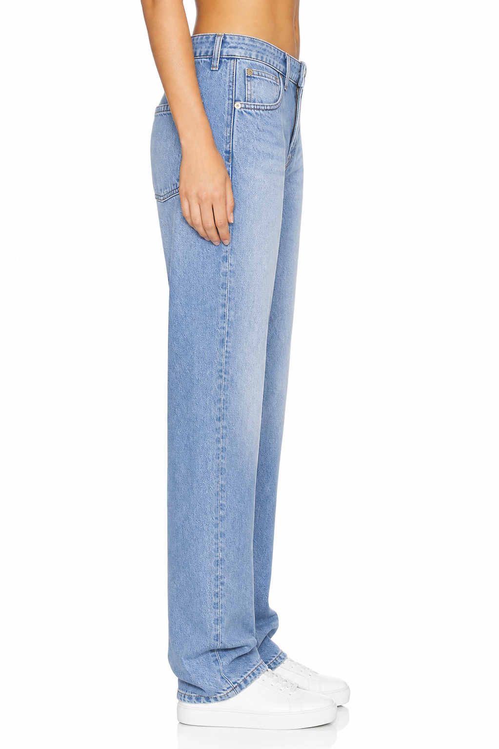 Sunzel Womens Cropped Wide Leg Jeans High Waisted Denim Pants Pocket Smoothing Relaxed Straight Casual Jeans