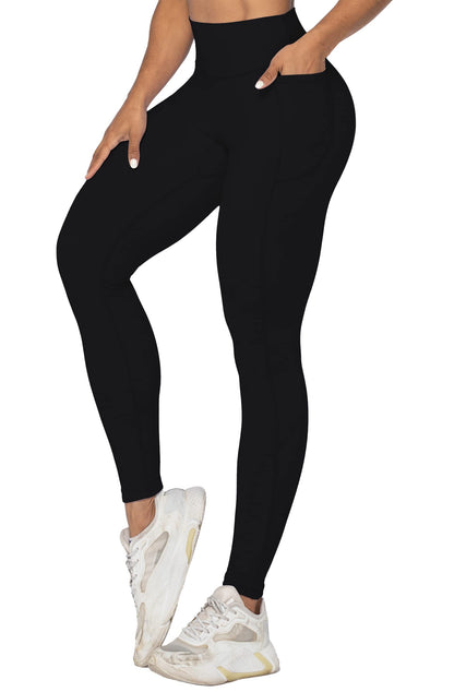 No Front Seam Workout Leggings for Women with Pockets