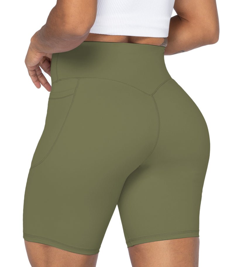 8" Biker Shorts for Women with Pockets