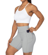 8" Biker Shorts for Women with Pockets