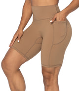 8" Biker Shorts for Women with Pockets