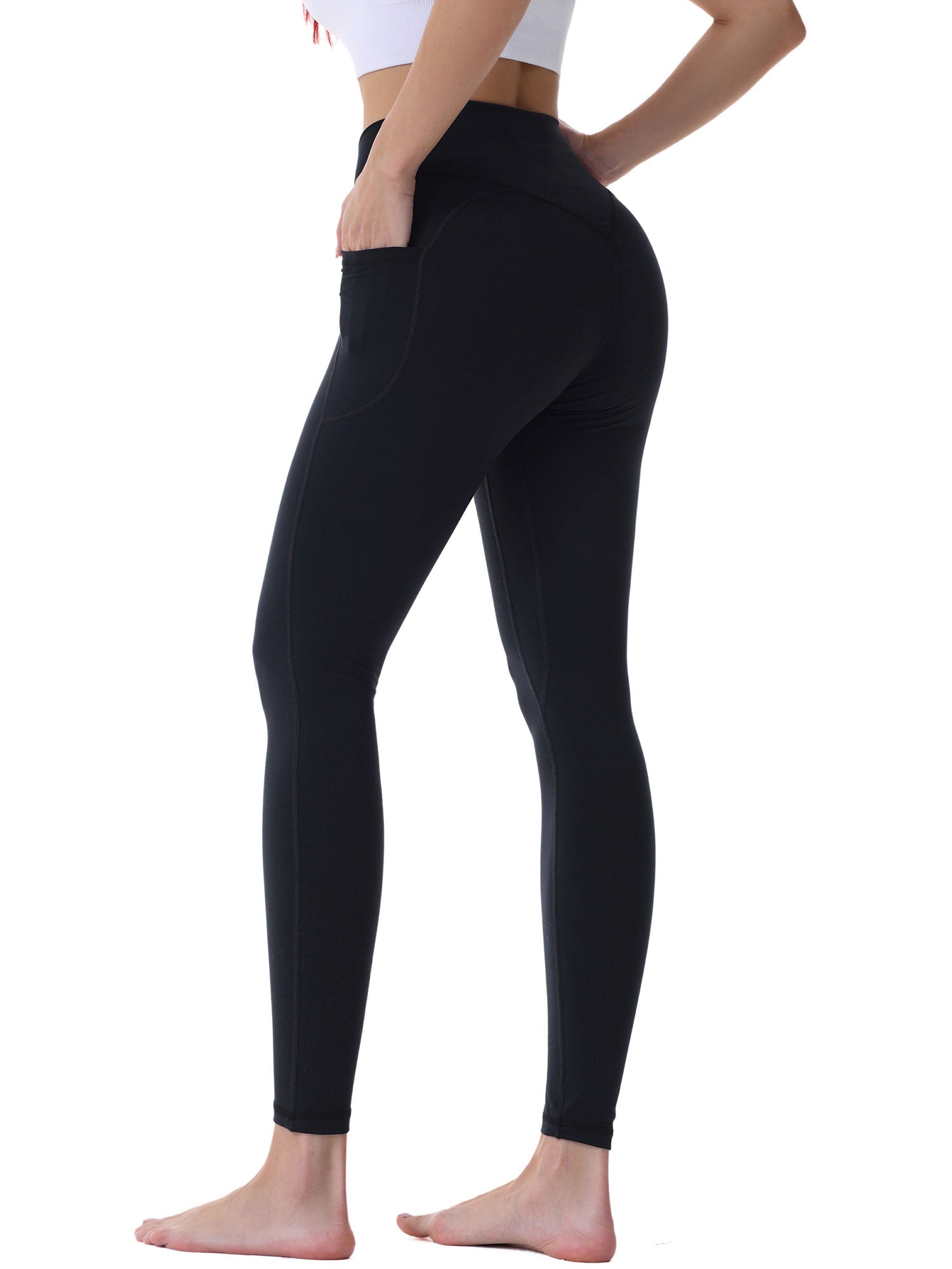 28 Workout Leggings - V Cross Waist with Pockets – Sunzel