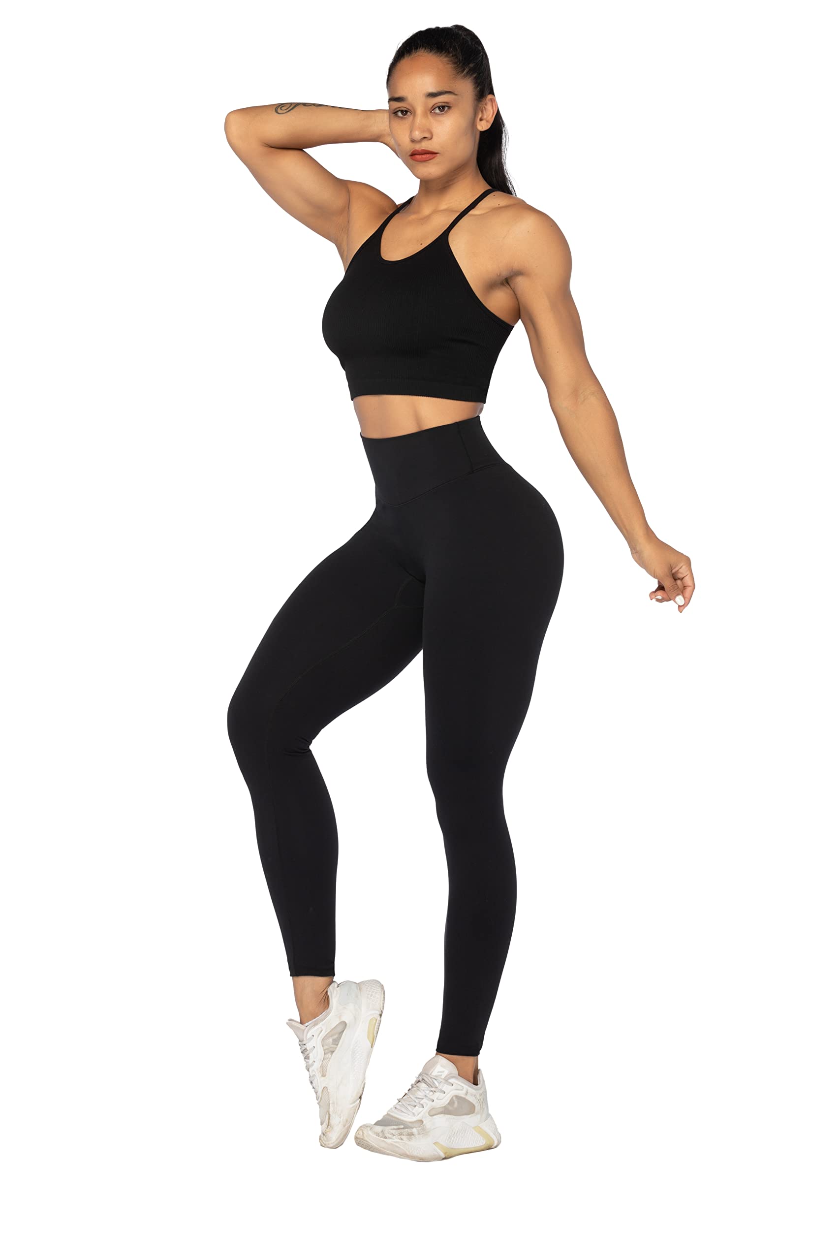 No Front Seam Workout Leggings for Women with Pockets – Sunzel