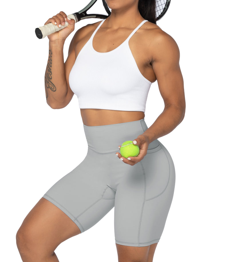 8" Biker Shorts for Women with Pockets