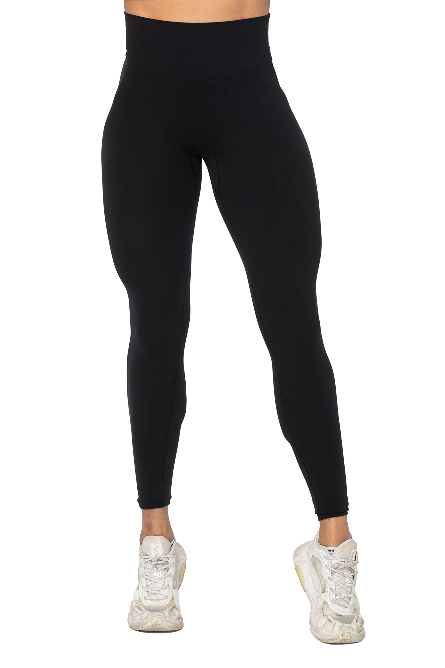 No Front Seam Workout Leggings for Women with Pockets