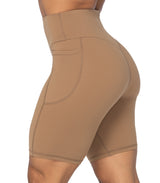 8" Biker Shorts for Women with Pockets