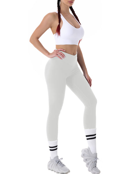 28" Workout Leggings - V Cross Waist