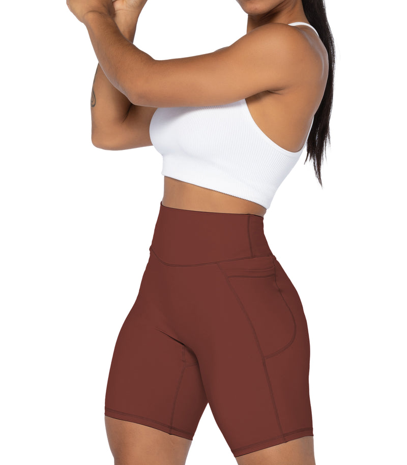 8" Biker Shorts for Women with Pockets