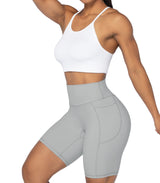 8" Biker Shorts for Women with Pockets