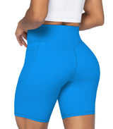 8" Biker Shorts for Women with Pockets