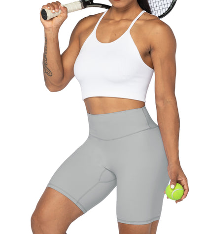 8" High Waist Biker Shorts for Women