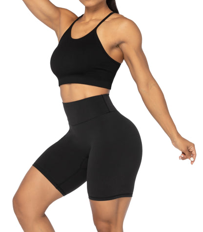 8" High Waist Biker Shorts for Women