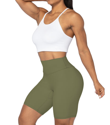8" High Waist Biker Shorts for Women