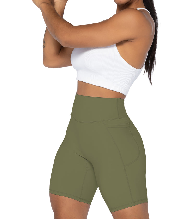 8" Biker Shorts for Women with Pockets