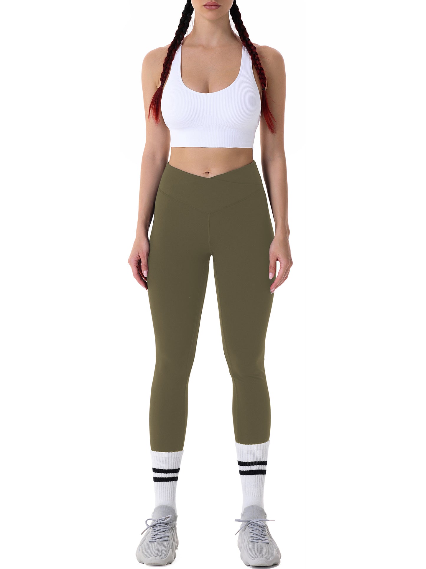 28" Workout Leggings - V Cross Waist