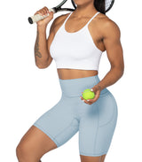 8" Biker Shorts for Women with Pockets