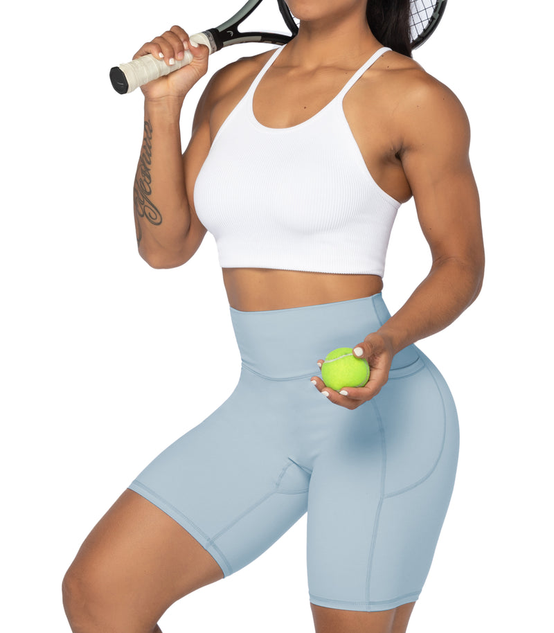 8" Biker Shorts for Women with Pockets