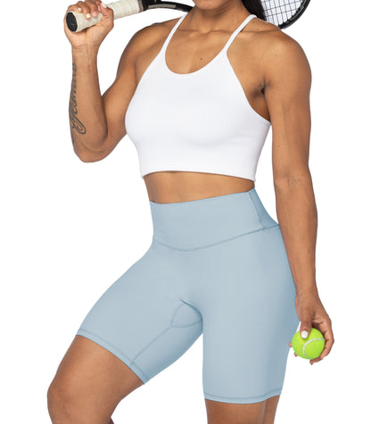 8" High Waist Biker Shorts for Women