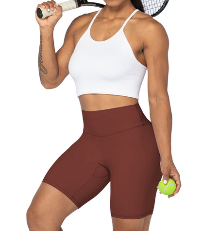 8" High Waist Biker Shorts for Women