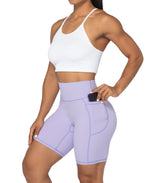 8" Biker Shorts for Women with Pockets