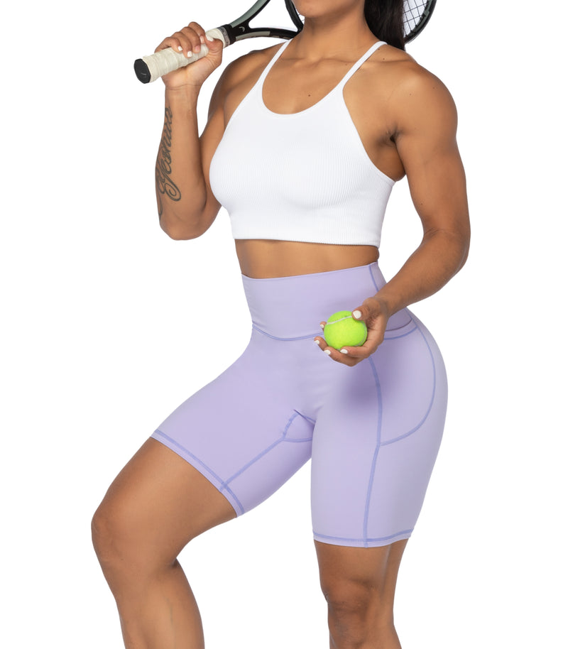 8" Biker Shorts for Women with Pockets